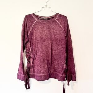 a.n.a A New Approach Purple Pullover Tie Up Sweater sz M